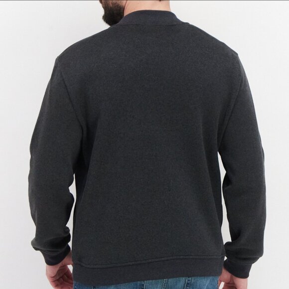 Calvin Klein โข Menโs Full Zip Embroidered Logo Sweatshirt โข Light Grey โข Size XL - Picture 2 of 10